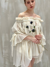 Paperbag Tunic in Cotton Voile (Parchment)