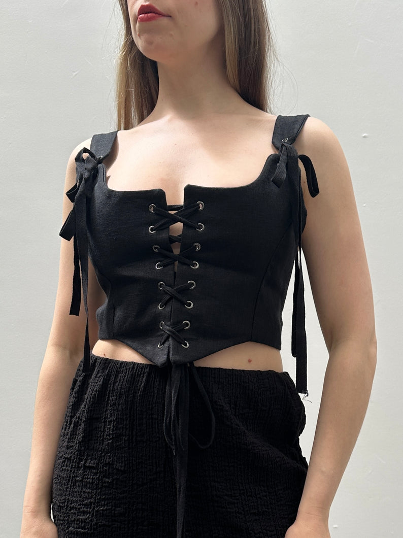 Sample Sale: Corset Laced Vest (Up to 44
